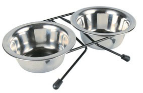 Double dog bowl stand