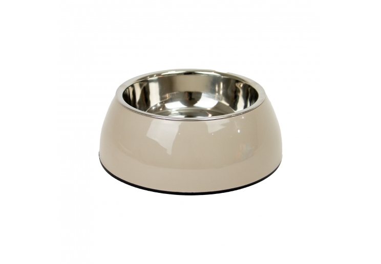 Oatmeal Stainless Steel Dog Bowl