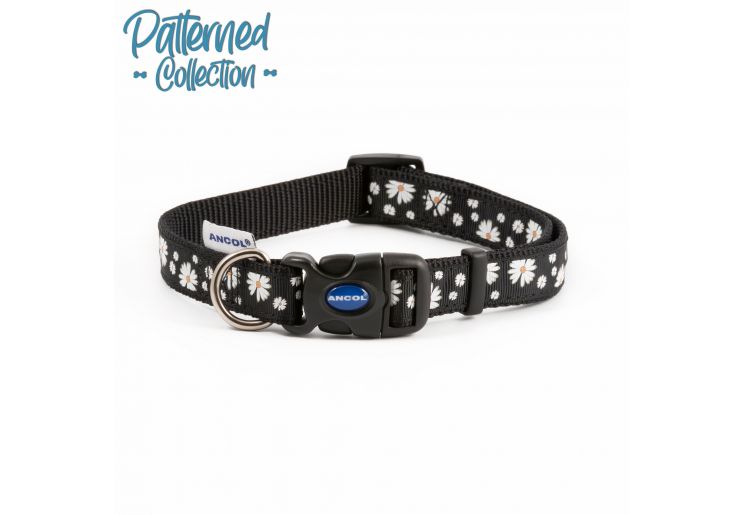 Black Daisy Adjustable Collars