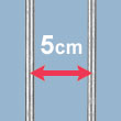 Bars with 5cm Gaps