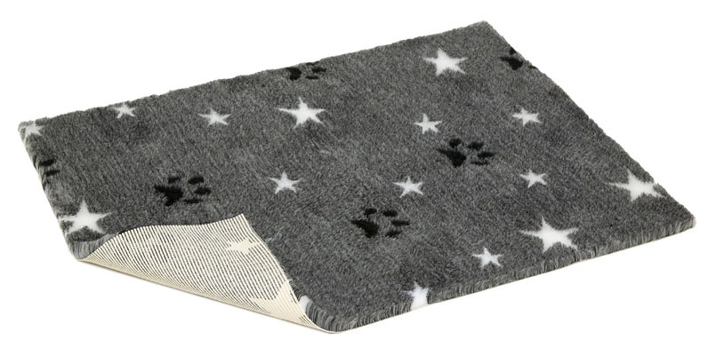 Grey, Stars and Paws with Non Slip Backing